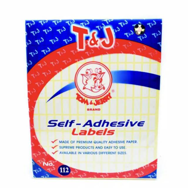 LABEL TOM &amp; JERRY 99/103/112/121/127 Self Adhesive Labels