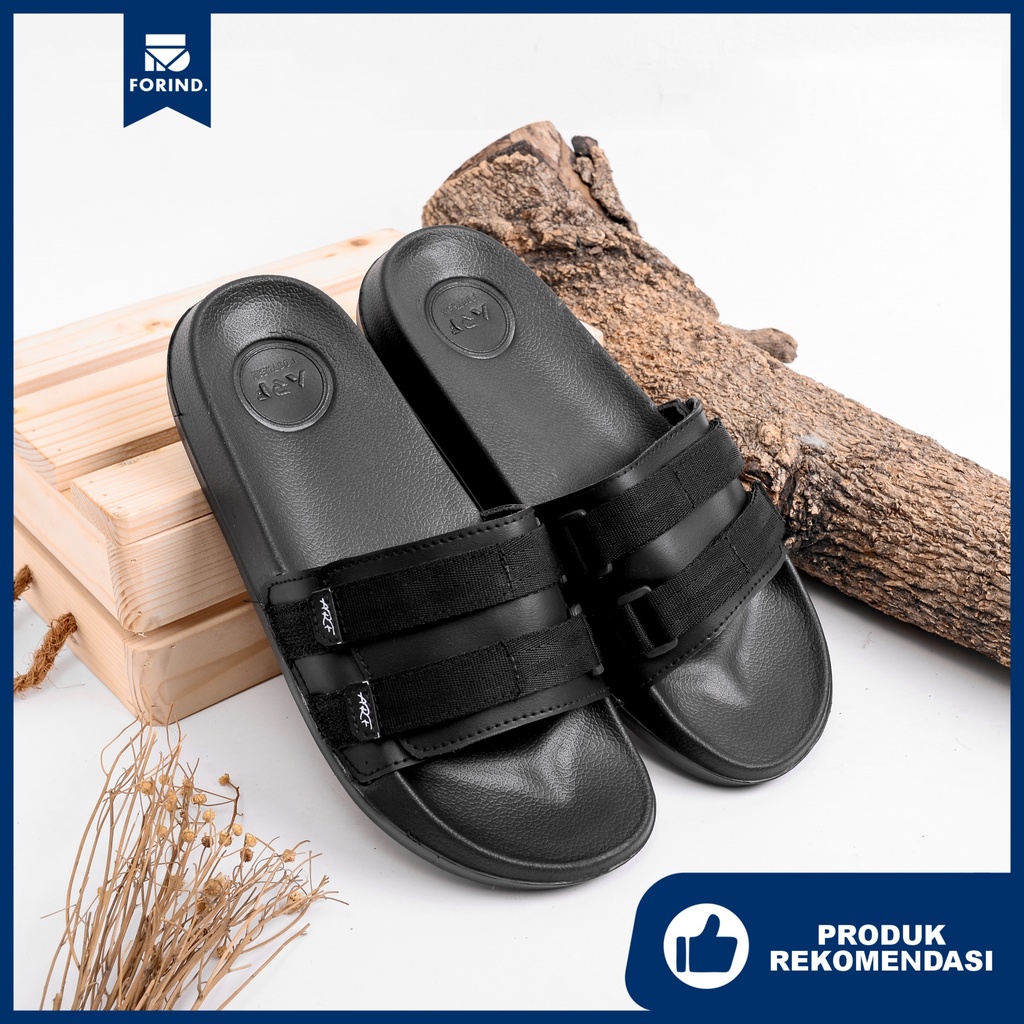 Pasto Black | Sandal Casual EVA Ringan Slop Santai Simple Pria Men Ori Sendal Footwear | ARF FORIND