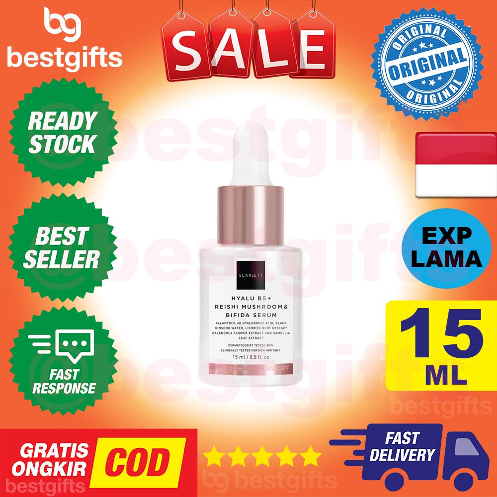 SCARLETT SCARLETT WHITENING HYALU B5 + REISHI MUSHROOM &amp; BIFIDA SERUM 15 ML