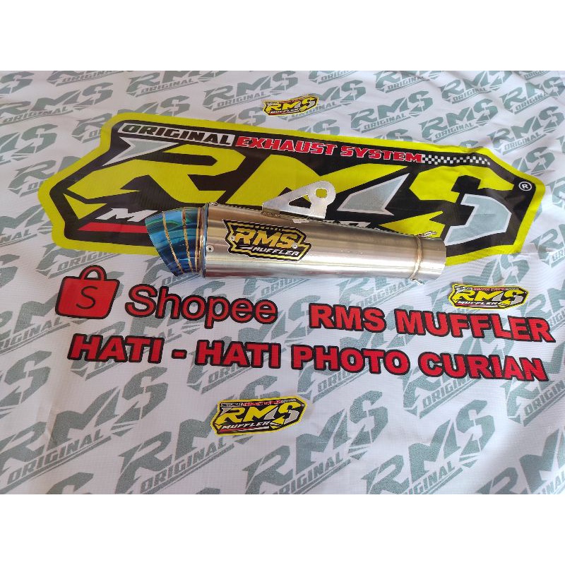 slincer Knalpot keong jumbo RMS Muffler Original p25cm blue Sarangan separo ngeter. bukan dsm cts bss-1