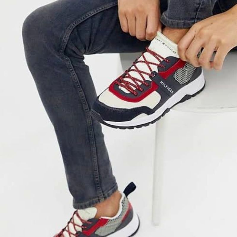 Sepatu Sneakers Tommy Hilfiger Lightweight Icon Color Block Original Termurah