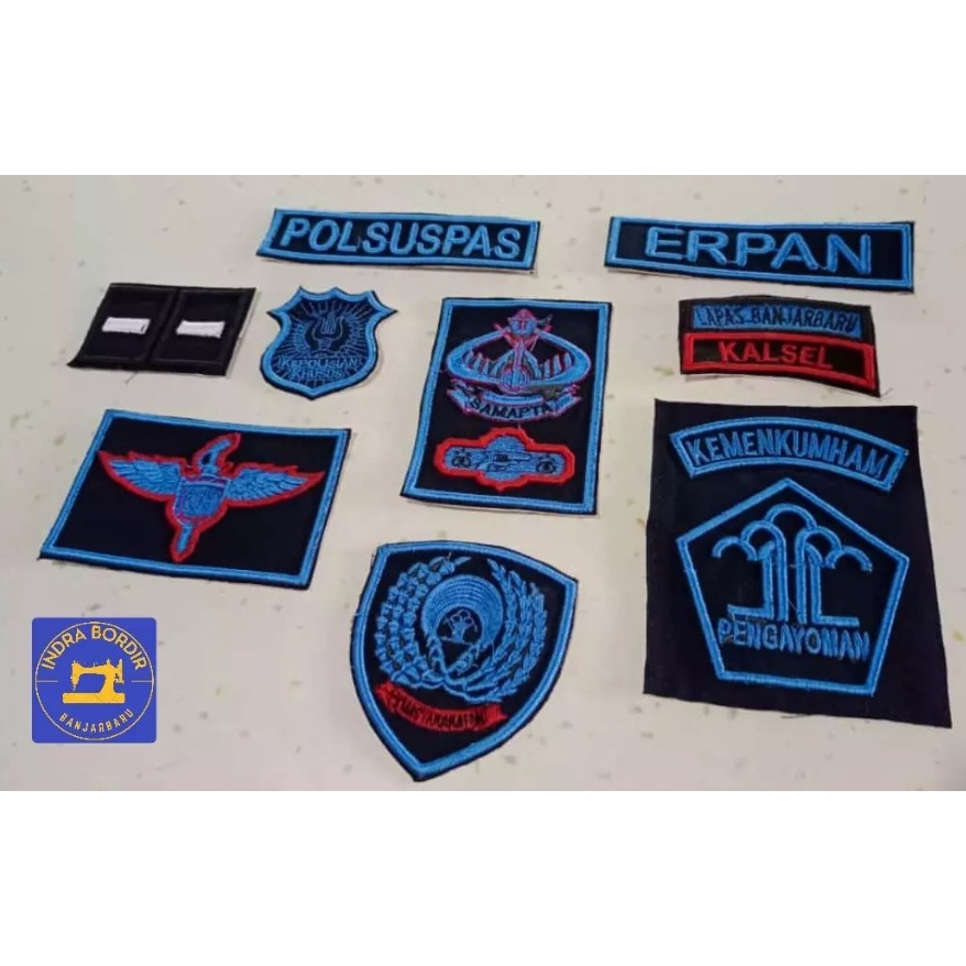 Bordir 1SET Atribut Polsuspas Timbul