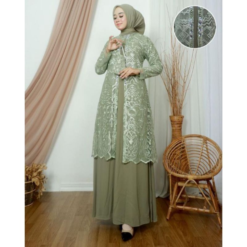 Realpict gamis cenderella//gamis tulle modern//gamis kondangan modern//gamis tulle terbaru//dress wanita//gamis muslim//Fashion wanita//gamis pesta terbaru//gamis pesta sage  grenn