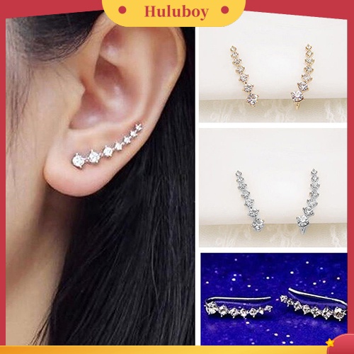 Hu Hu Hu Hu Hu Alat Bantu Pasang Kacamata♡ Anting Tusuk Model 7 Berlian Imitasi Untuk Wanita