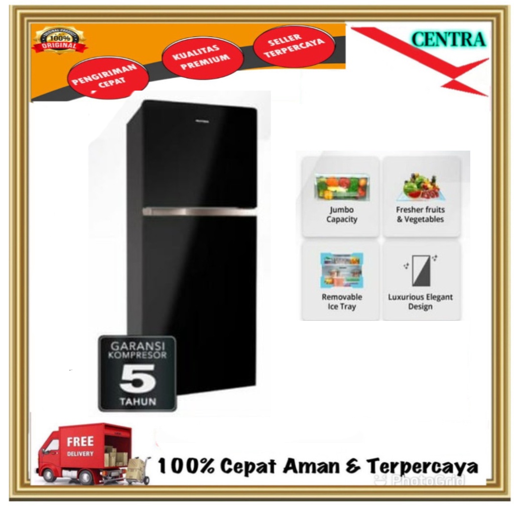 Polytron Kulkas 2 Pintu PRW 29MNX 260 Liter / PRW29MNX / PRW 29 MNX / PRW-29MNX