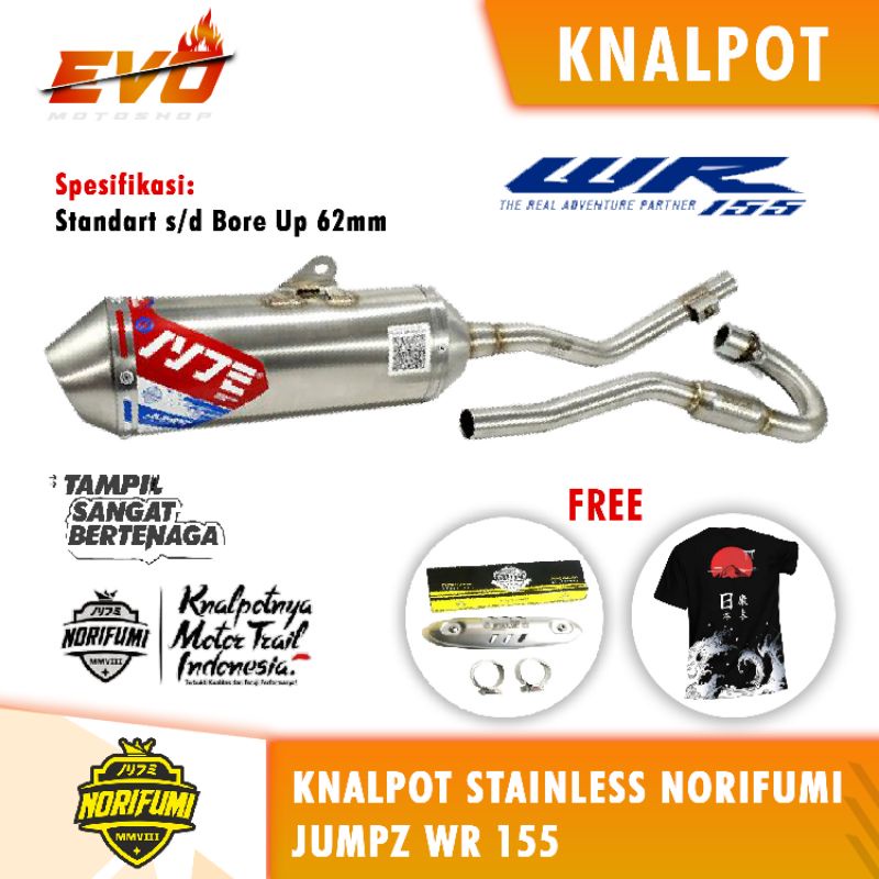 knalpot norifumi wr 155 jumpz stainlese