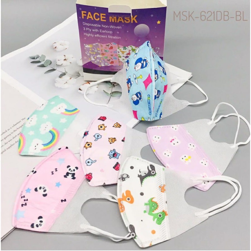 [✅COD] MASKER DUCKBILL ANAK KARAKTER MOTIF LUCU 3 PLY