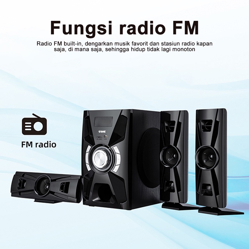 Weyon Offcial Speaker 813 Bluetooth  super bass barang yg Suara 60w film rumah speaker(813)