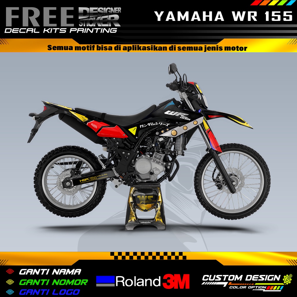 Decal Sticker Motor Yamaha WR155 Gundam