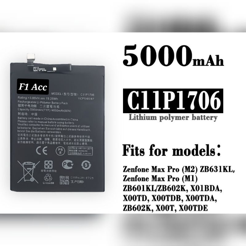 Baterai Batre ASUS ZENFONE MAX PRO M1 M2 ZB601KL ZB602KL ZB631KL X00TD X00TDA X00TDB Baterai Asus C1