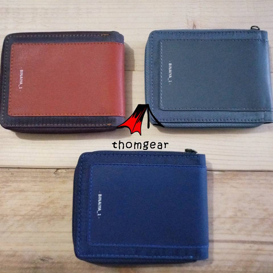 Thomgear Yamitala Dompet Lipat Resleting Outdoor Bahan Kanvas Dan Kulit Sintetis Berkualitas