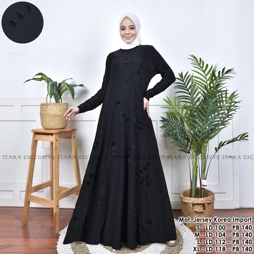 Ready Gamis Hitam Jersey Korea Premium//Baju Muslim Terbaru//Dress Wanita muslim/gamis Hitam Termurah/pakaian wanita/baju muslim/gamis/terbaru/termurah