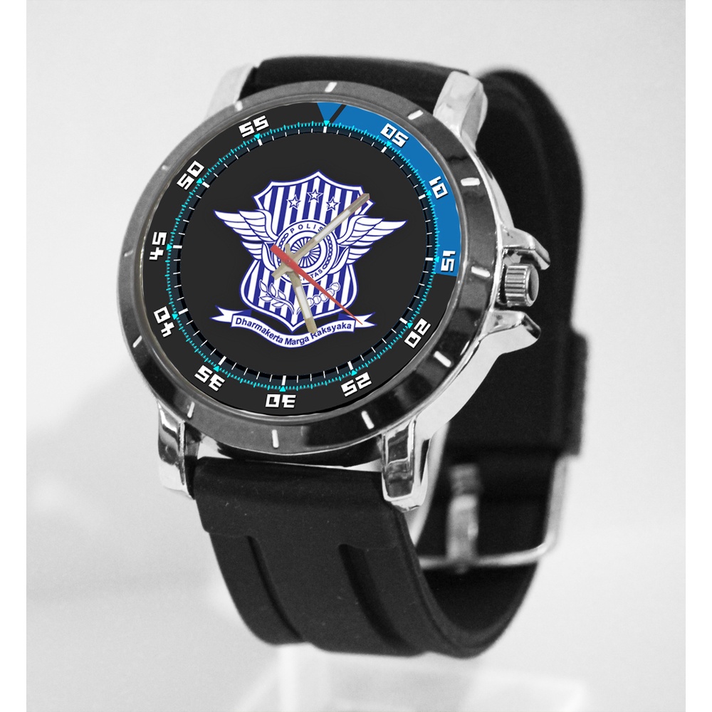 [Riashop] Jam Tangan Rubber Polantas | Jam Tangan Pria Polisi | Jam Tangan Polisi Lalu Lintas