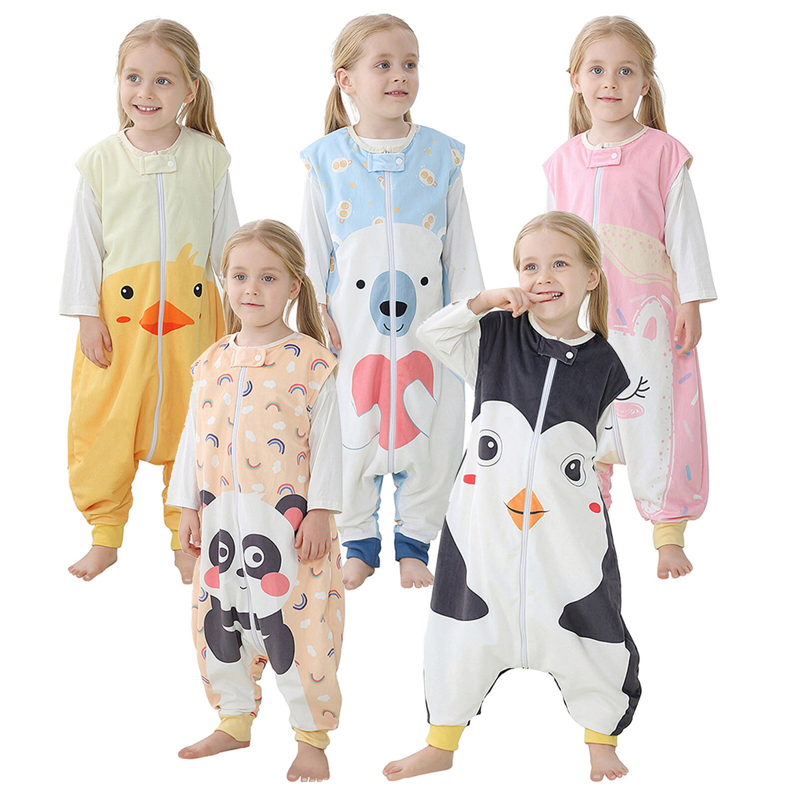 Toddler Pijamas Kids Pajamas Baby Boys Girls Cartoon Jumpsuit Fleece Wearable Blanket Sleep Bag 2020 Shopee Indonesia