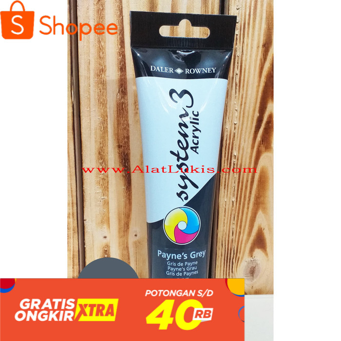 

Cat Akrilik System 3 150 ml warna Paynes Gray