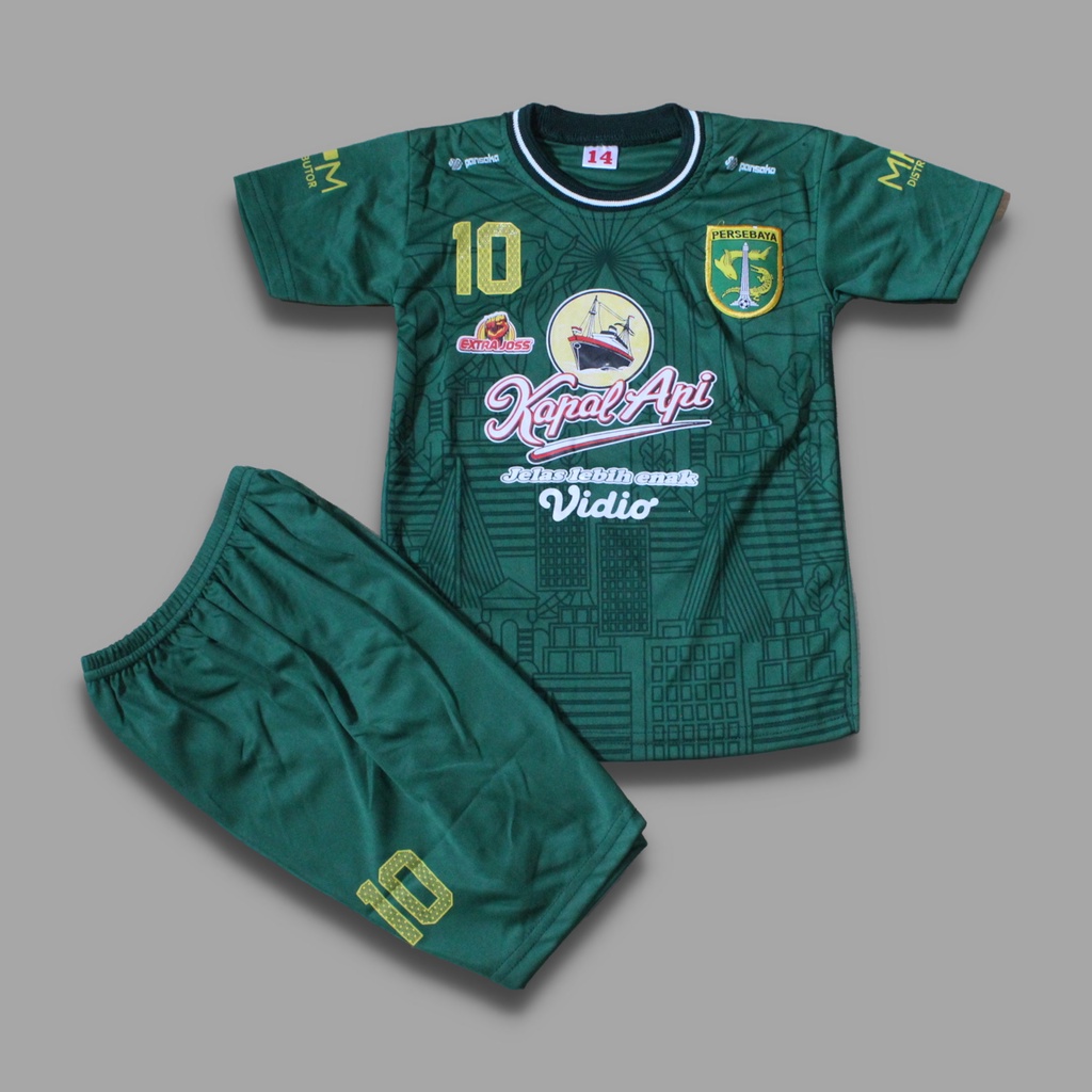 SETELAN JERSEY BAJU BOLA PERSEBAYA SURABAYA SIZE 4-26