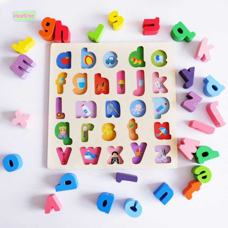 Puzzle Alfabet ABC Chunky Huruf Kecil Mainan Edukasi Belofty Toys