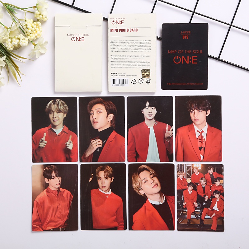 8 / 9pcs / SET Kartu Foto KPOP BTS MAP OF THE SOUL On: E Untuk Koleksi