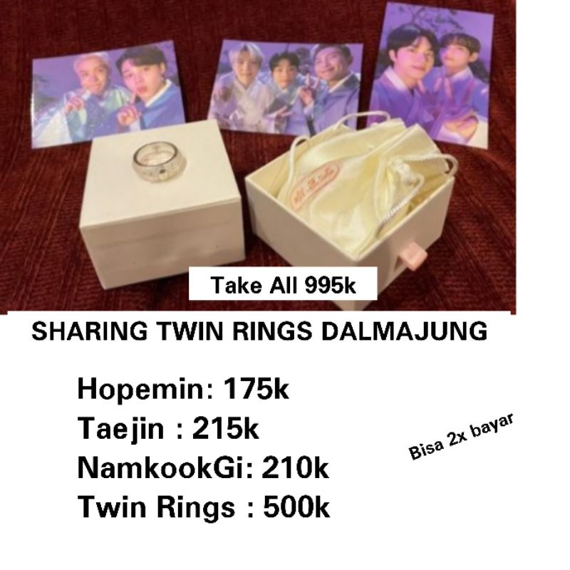 TWIN RINGS DALMAJUNG BTS fullset sealed