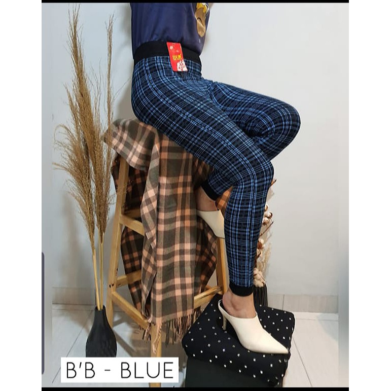 NEW LEGGING IMPORT MURAH KOTAK BIRU/LEGGING MURAH