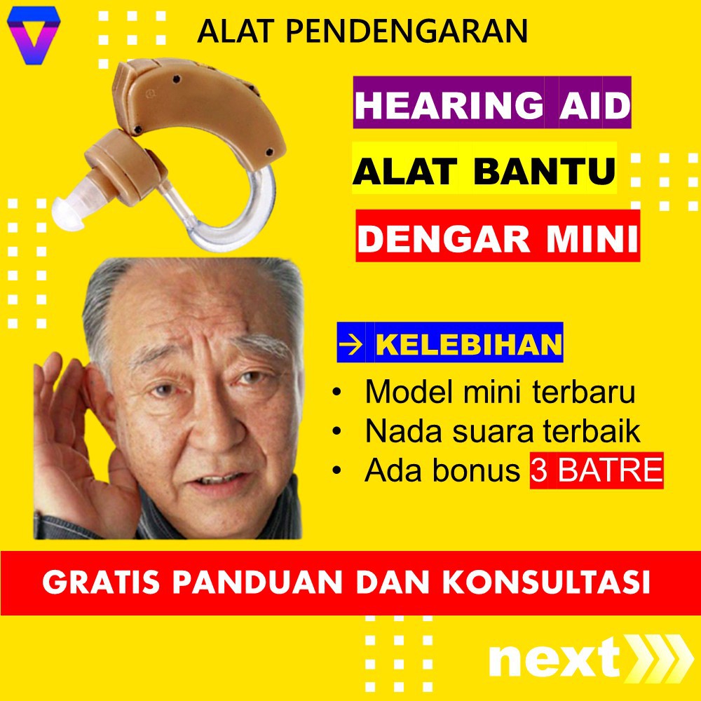 ALAT PENDENGARAN TELINGA ORANG TUA ALAT BANTU DENGAR PENDENGAR TELINGA TULI MINI CHARGER HEARING AID