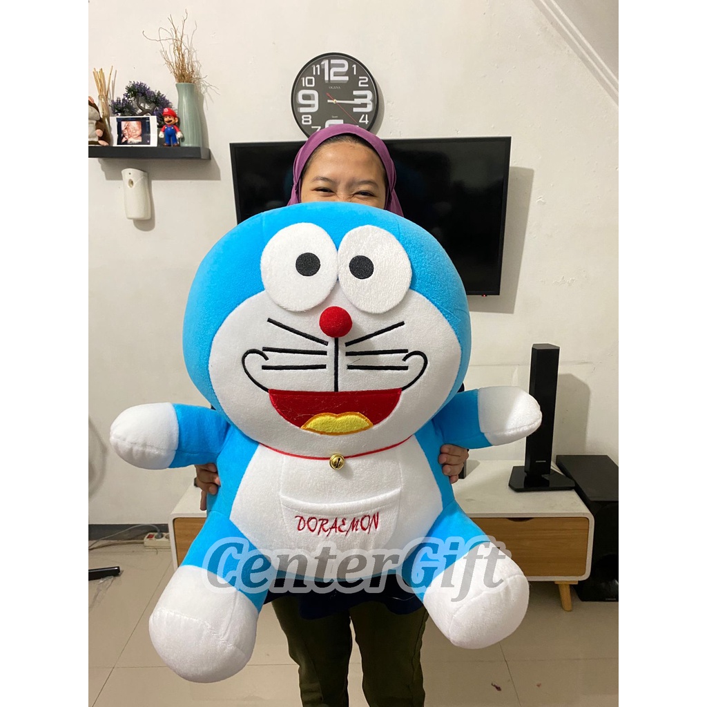 Boneka Doraemon Jumbo Besar Duduk Bahan Halus SNI Rapih