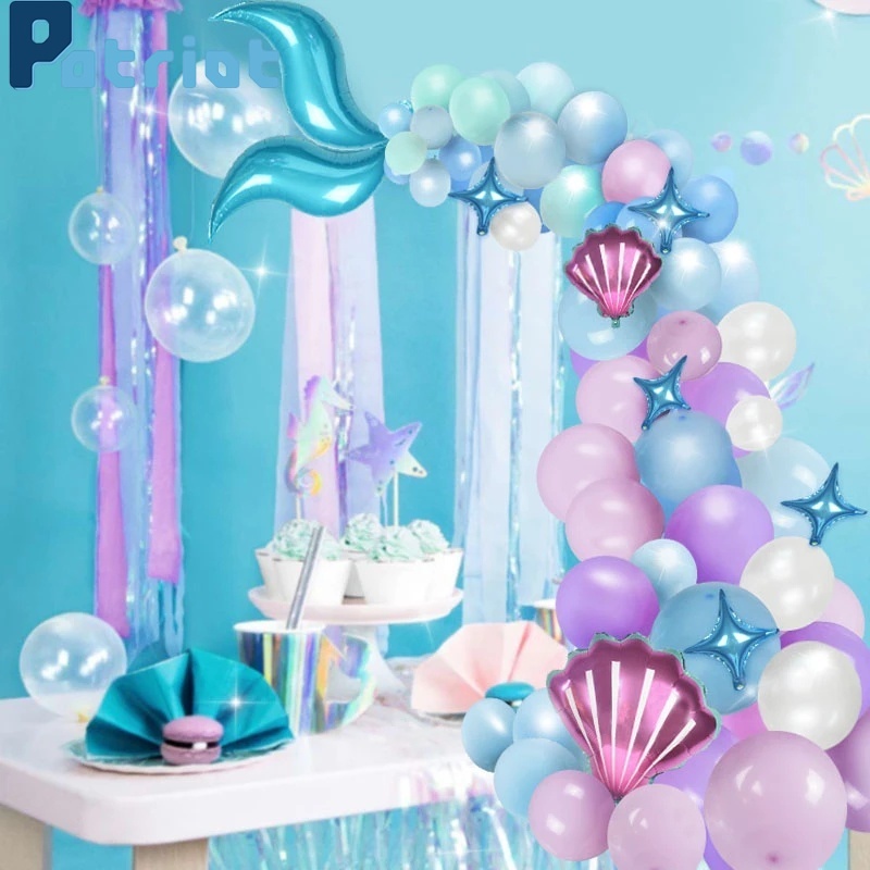 [ 1 set Mermaid theme balloon Decoration For Wedding Birthday Party Kids Gift ]