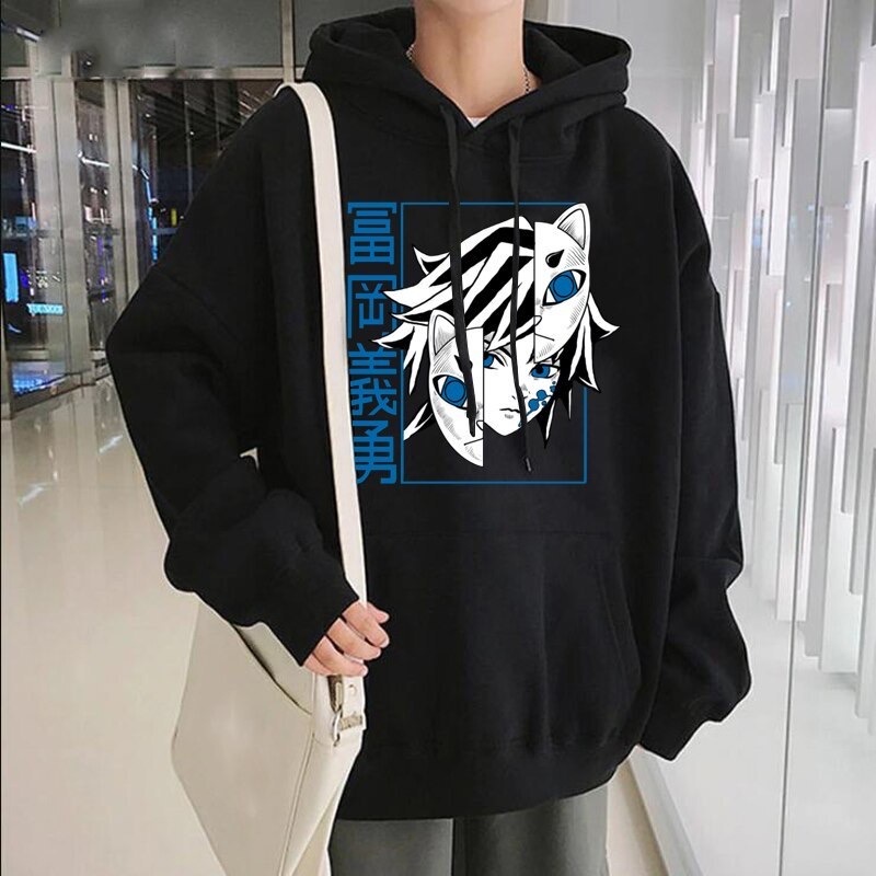 Kimetsu No Yaiba Tanjirou Anime Jumper Hoodie II Sweater Hoodie Anime II Sweter Oblong Topi Sz M - XL ( Pria &amp; Wanita / Anak &amp; Dewasa )