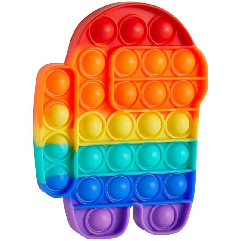 Mainan Fidget Tangan Pop It 10 CM  - Fidget Push Pop Its Toy - Fidget Squeeze Game Pop It-Among Us