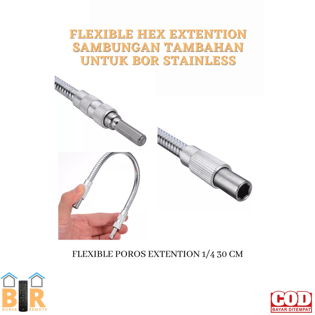 Flexible Hex Extention Sambungan Tambahan untuk BOR STAINLESS