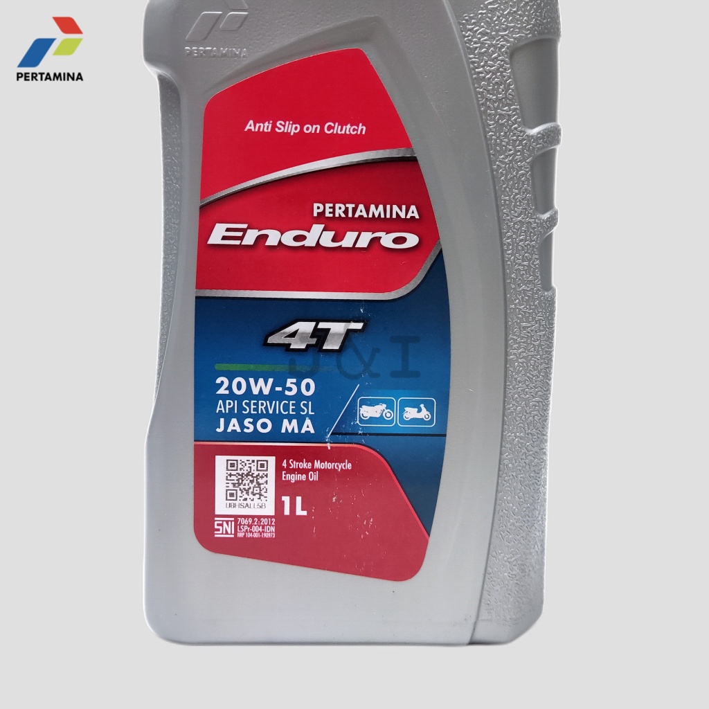 Oli Pertamina Enduro 4T 20W-50 API SL JASO MA 1 Liter