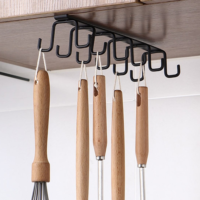 1 Pc Rak Kait Gantung Dinding Model Baris Ganda Untuk Dapur