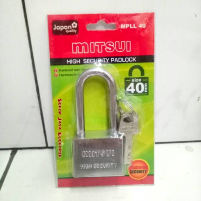 Gembok Mitsui MPLL 40 - 40 mm / Padlock Mitsui Leher Panjang