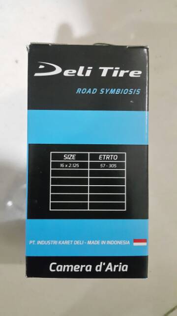 Ban dalam sepeda listrik selis 16 x 2.125 deli tire pentil bengkok