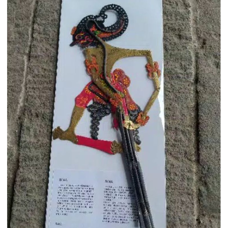 SOUVENIR KERAJINAN WAYANG KULIT BIMA WERKUDARA MINI CAPERAN SUPER HALUS KUALITAS EKSPORT