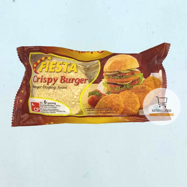 Fiesta Crispy Burger Burger Ayam isi 6pcs