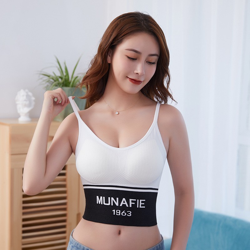 VS - SPORT BRA MUNAFIE GYM BRA OLAHRAGA PUSH UP WANITA TANPA KAWAT ELASTIS SEXY IMPORT 1963