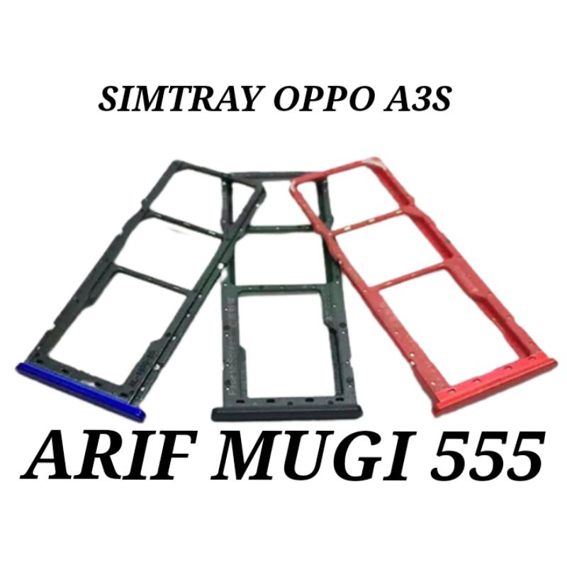 SIMTRAY SIMLOCK TEMPAT SIM SLOT SIM CARD OPPO A3S ORIGINAL