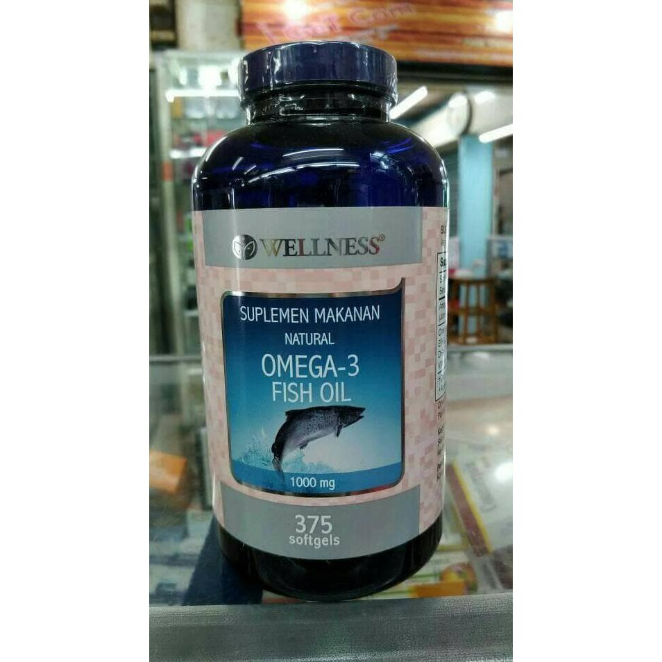 Wellness Natural Omega 3 Fish Oil 1000mg 1000 mg isi 375 softgels