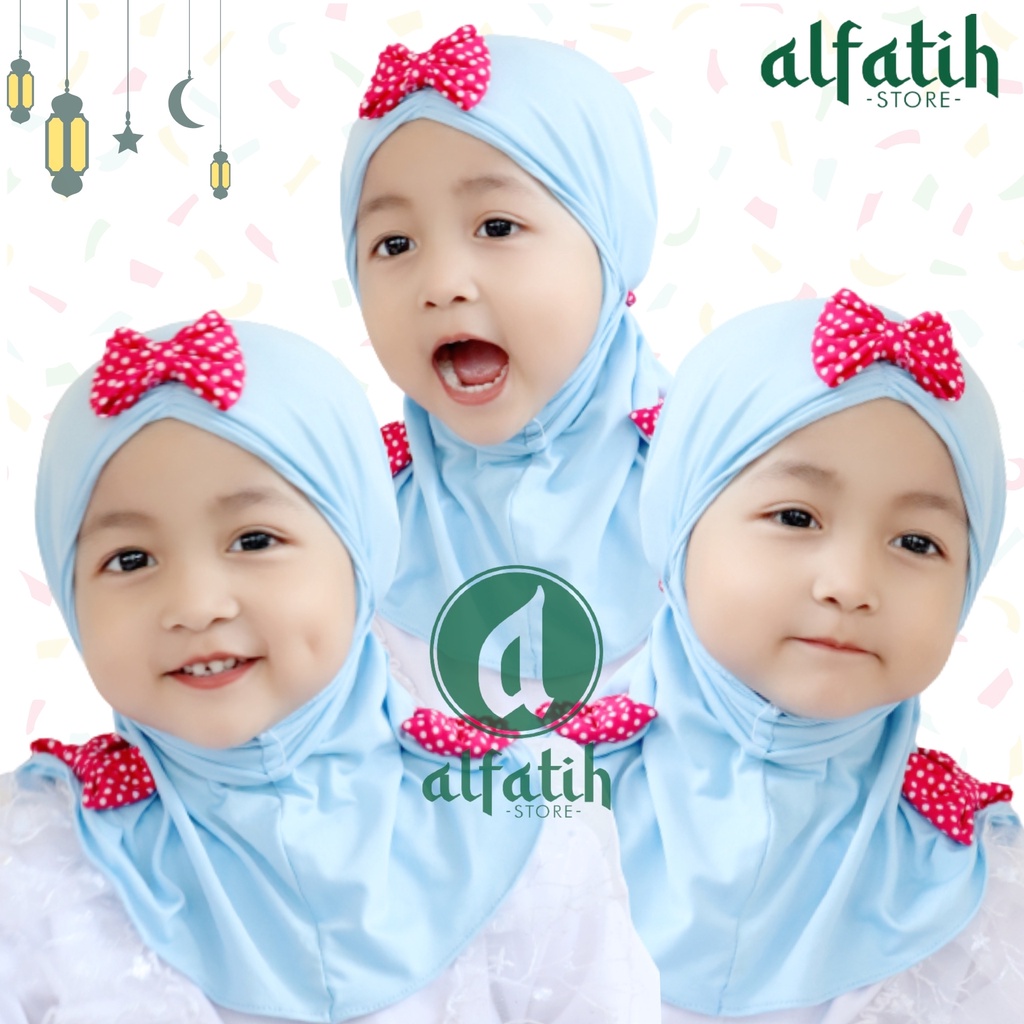 ALFATIH STORE / HIJABA ANAK CALISTA CUTE VARIASI PITA / JILBAB ANAK MURAH /HIJAB ANAK / BERGO ANAK / Kerudung Anak Jilbab Hijab Anak Bayi Perempuan / pastan baby / hijab anak / Jilbab Anak bayi Usia 0-3 Tahun Bahan Jersey Premium Nyaman Di Pakai