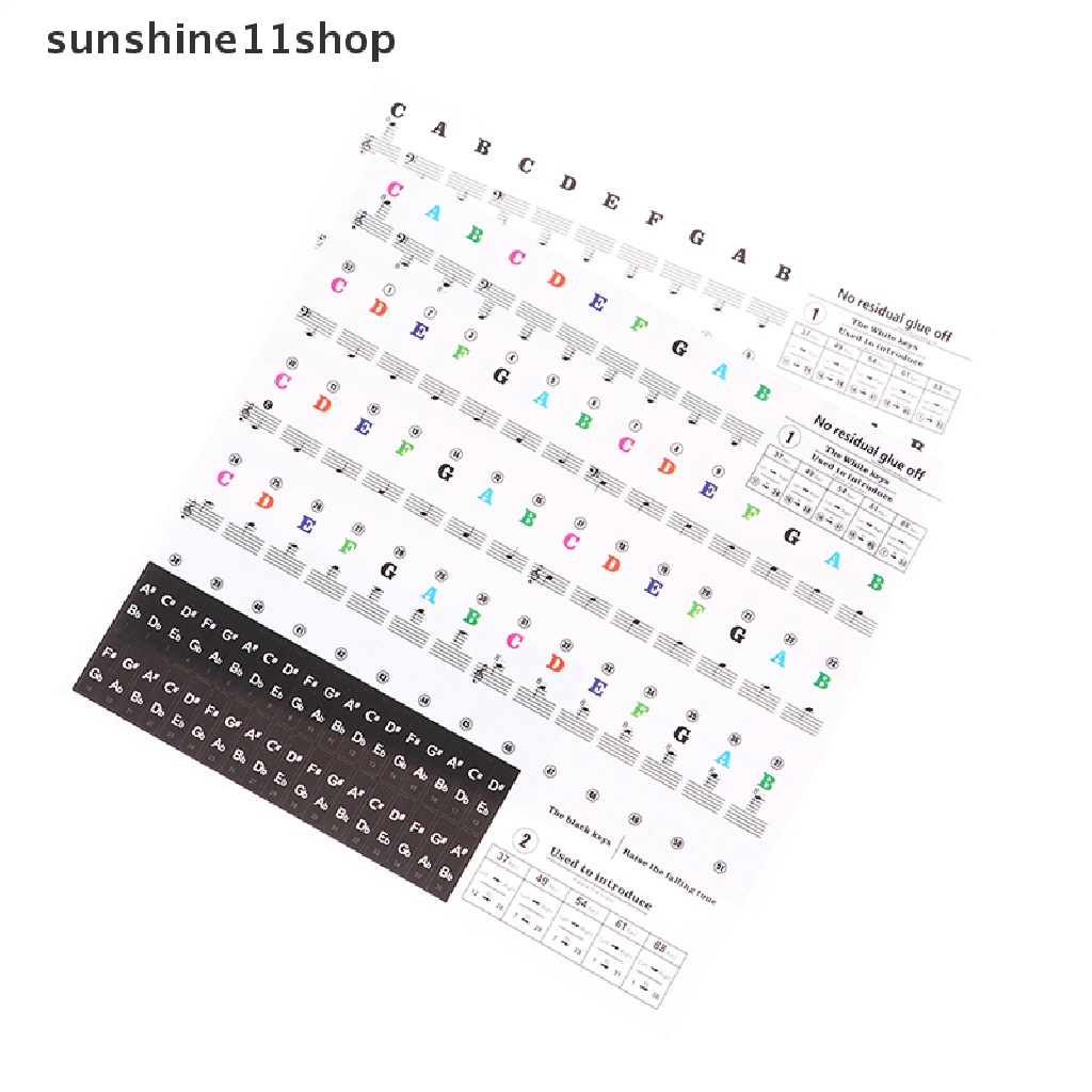 Sho Stiker Keyboard / Piano Elektrik Transparan 54 / 61 Kunci