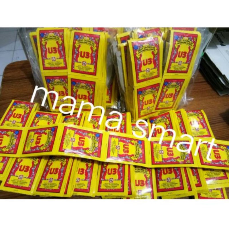 PUYER OBAT CACING U3 1renteng=12sachet