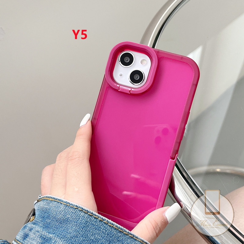 2 in 1 Soft Case TPU Fluorescent Stand Holder Kickstand Cover IPhone 11 13 12 Pro MAX 7Plus 8Plus XR X XS MAX 2 in 1