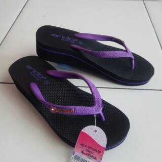  SANDAL  ANDO  NICE QUEEN 02 HITAM UNGU  SIZE 37 40 Shopee 