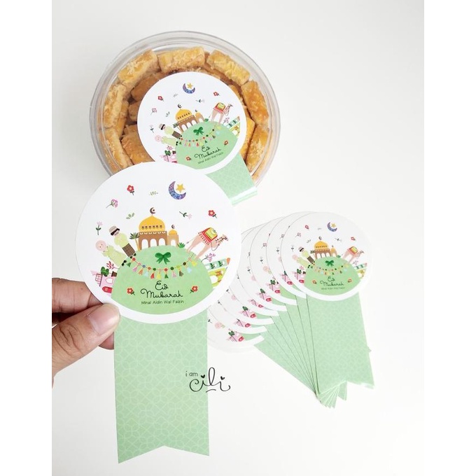 

*#*#*#] (SIF083) stiker lebaran lucu untuk toples 500gr (uk 8x15cm)
