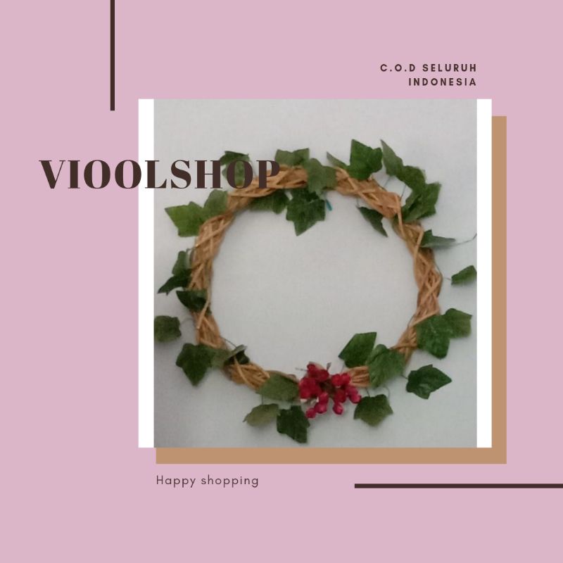 ring rotan backdrop akad / rotan lingkaran / dekorasi pelaminan / dekor akad / dekorasi akad / rotan