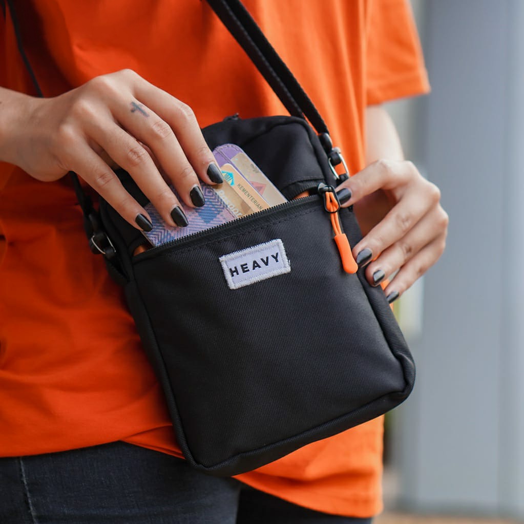 Tas Selempang Heavy Original Sling Bag Nykew Black Series