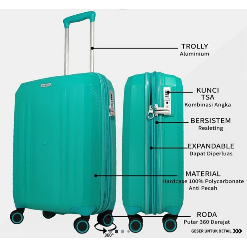 Koper polo classic 2006 20 inch cabin / polo classic 24 inch expand tsa / polo 28 inch bagasi 2006
