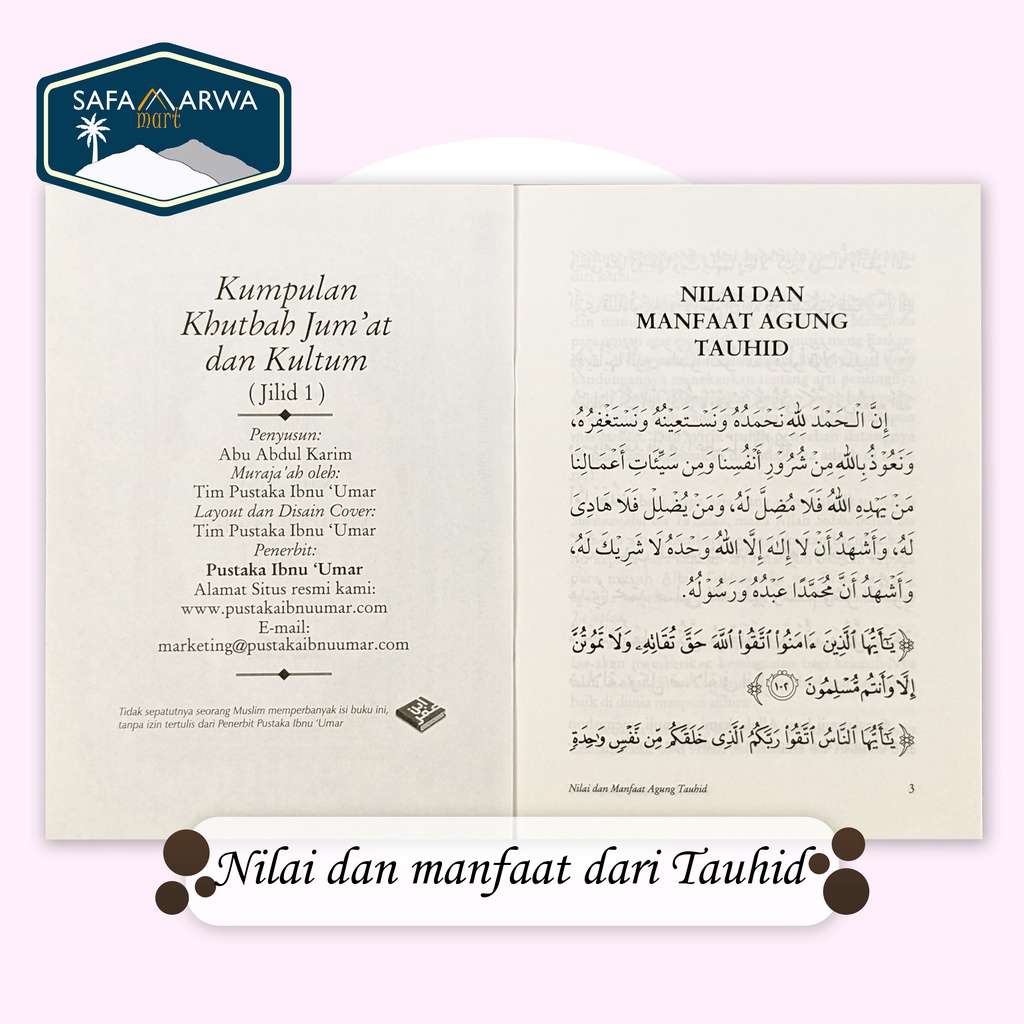 BUKU KUMPULAN KHUTBAH JUM'AT & KULTUM BERDASARKAN AL-QURAN DAN AS-SUNNAH JILID 1-3