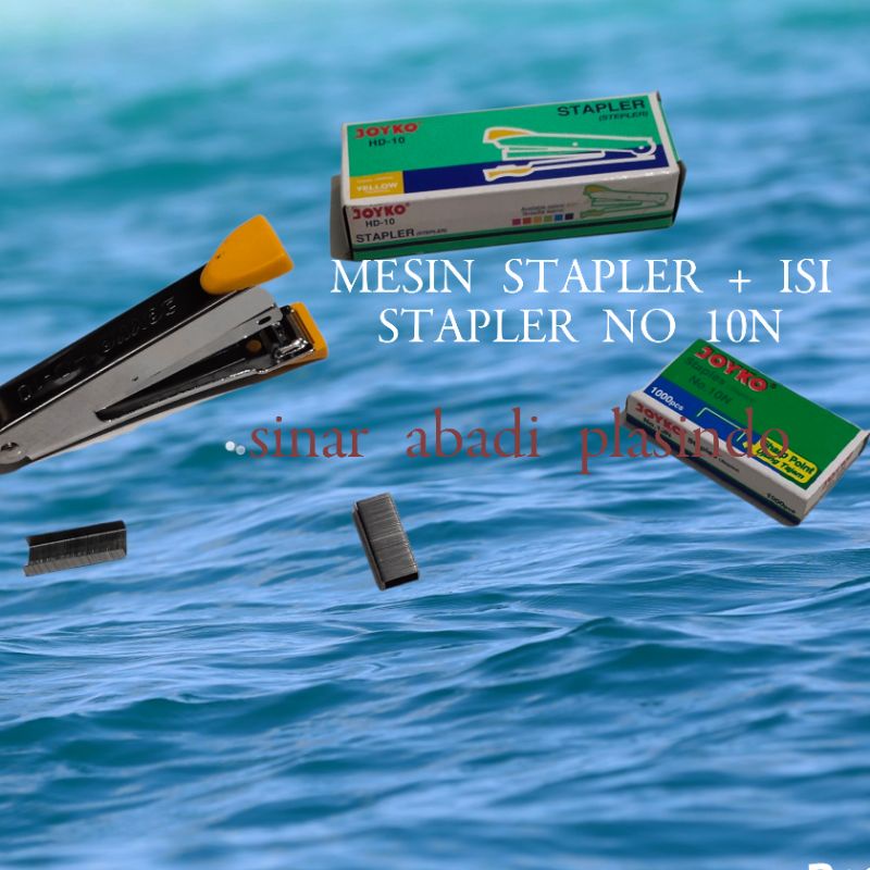 

mesin stapler,staples, no10, + isi stapler ,1-set